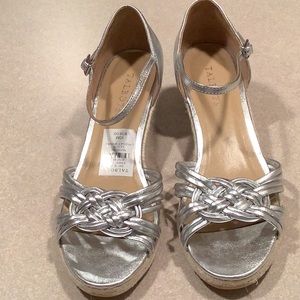 Talbots silver leather sandals
